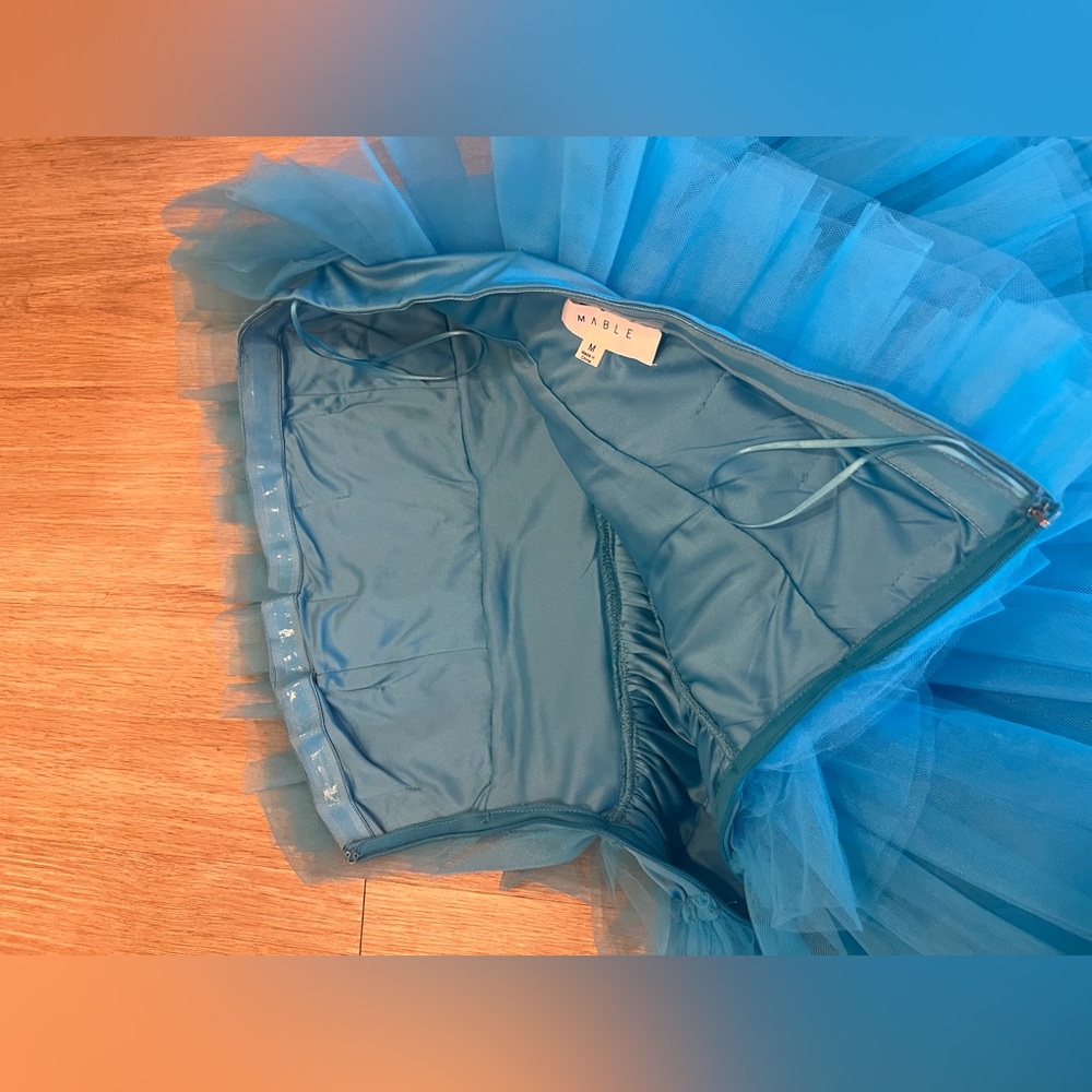 NWOT ‘Never Tulle Much’ Tulle Minidress - Size M/ Aqua - Picture 3 of 6